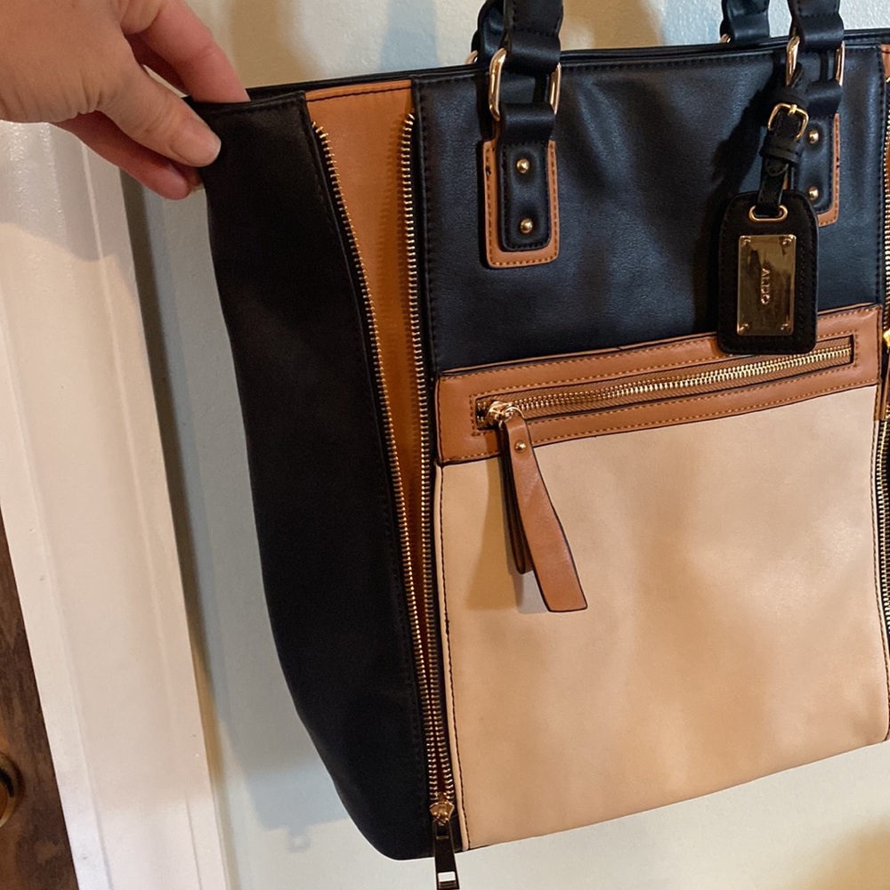 Aldo PU Leather Large Shoulder Tote Purse - Picture 3 of 15